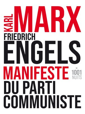 cover image of Manifeste du parti communiste